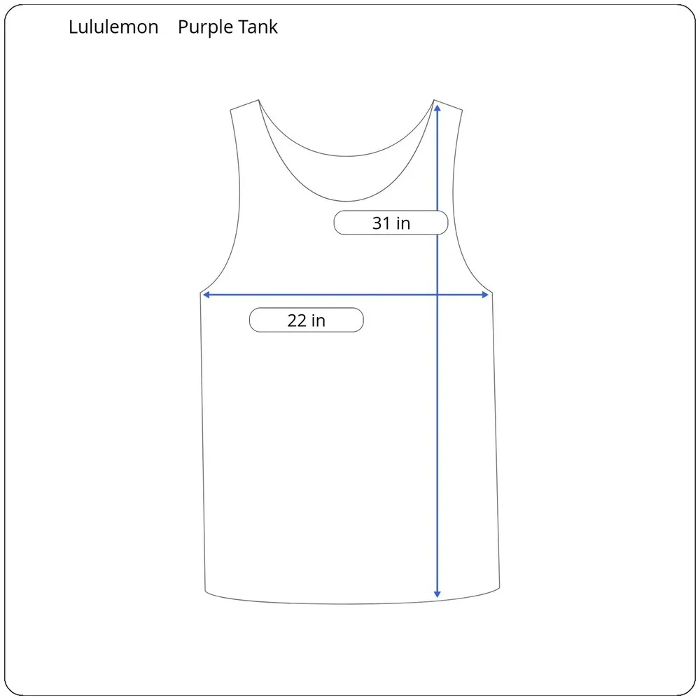 Lululemon Mens L The Fundamental Tank Top Breeze Dye Vintage Plum - Picture 5 of 5